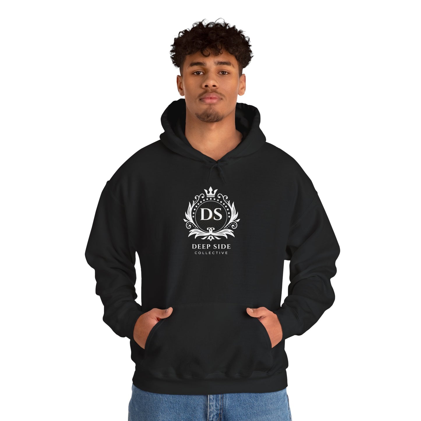 Deep Side Collective Hoodie BLACK|WHITE LOGO
