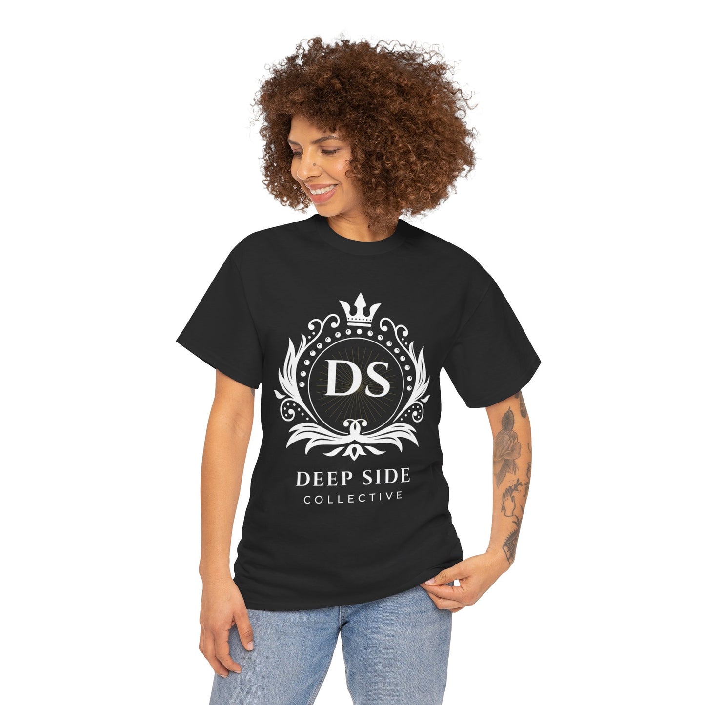 Deep Side Collective T-Shirt BLACK|WHITE LOGO