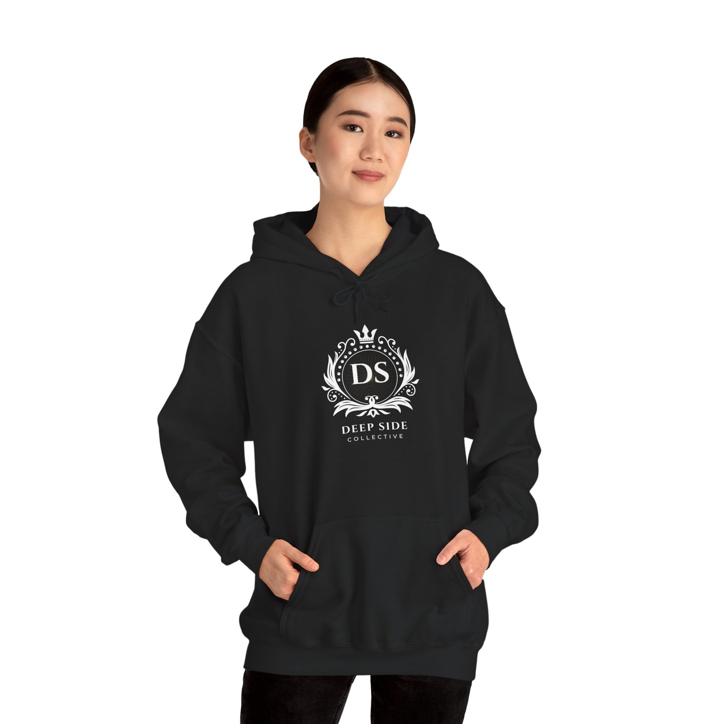 Deep Side Collective Hoodie BLACK|WHITE LOGO
